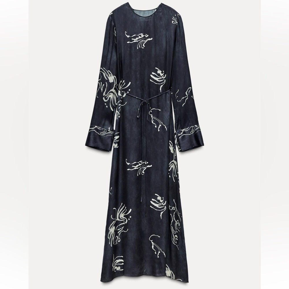 Zara printed midi dress ZW collection